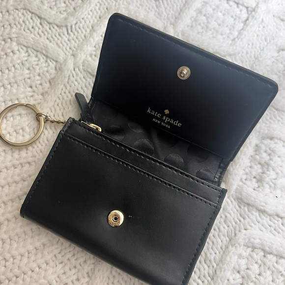 Kate Spade Black Leather Card Holder - Picture 7 of 11